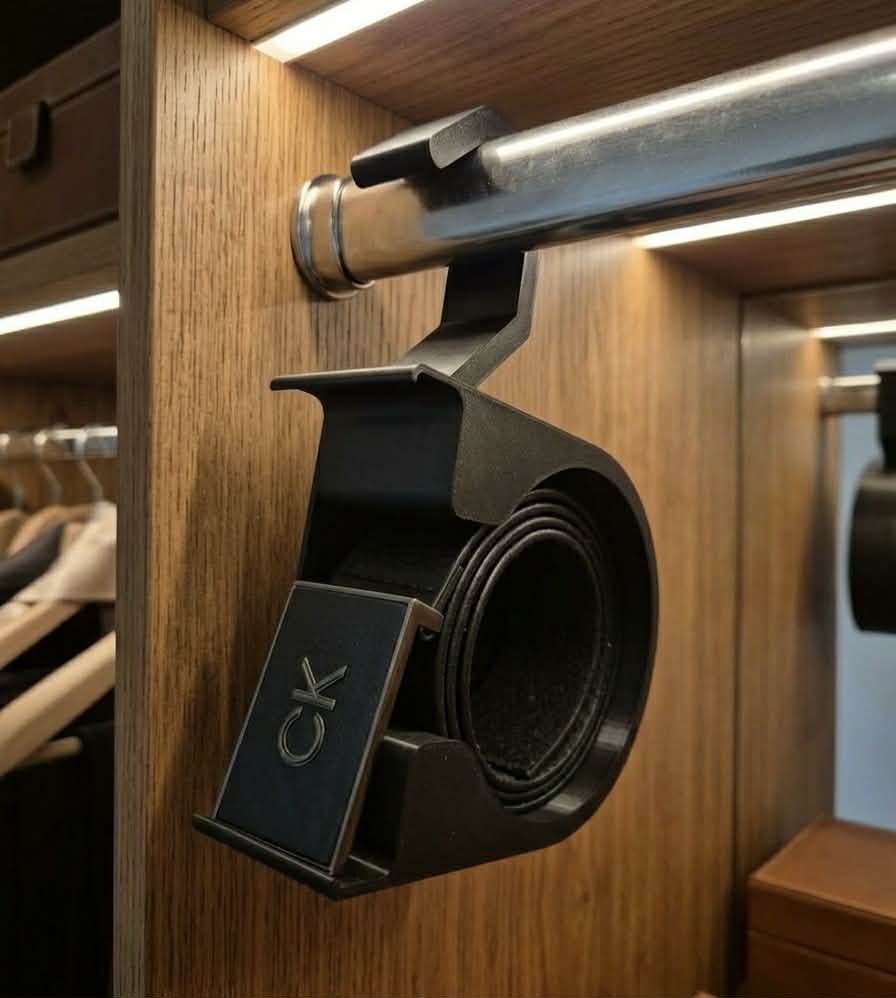 Organiseur de ceinture imprimée en 3D pour penderie