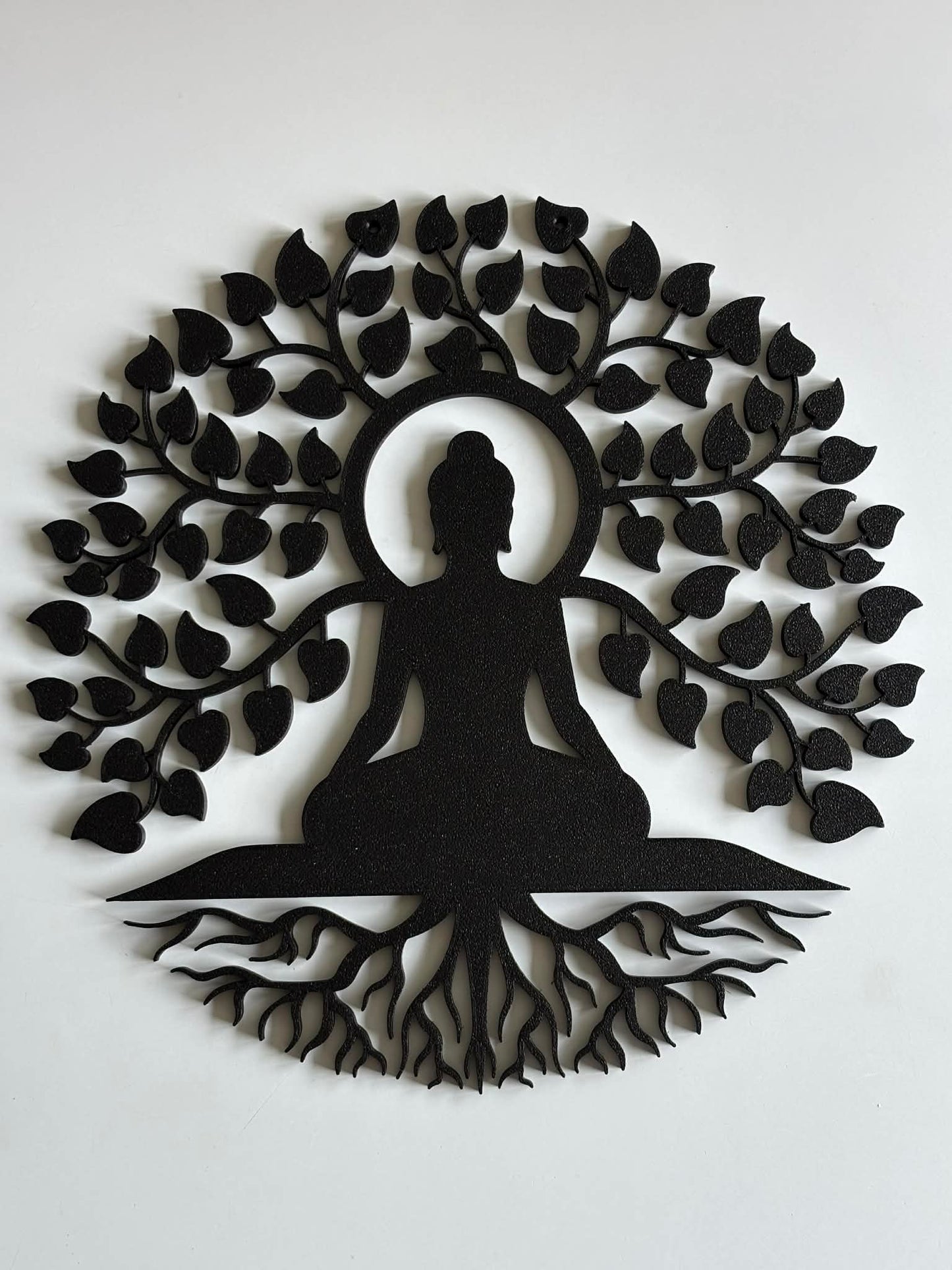 Décoration murale Bouddha méditant avec l’arbre de vie imprimée en 3D