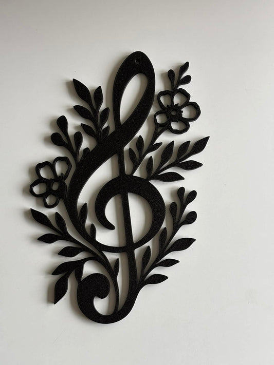 Décoration murale clef de sol imprimée en 3D
