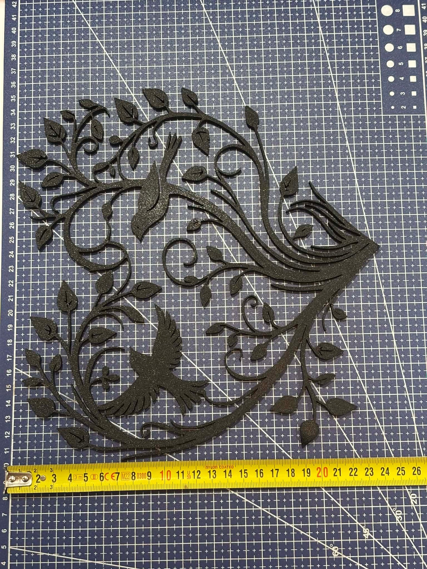 Décoration murale les oiseaux du cœur imprimée en 3D