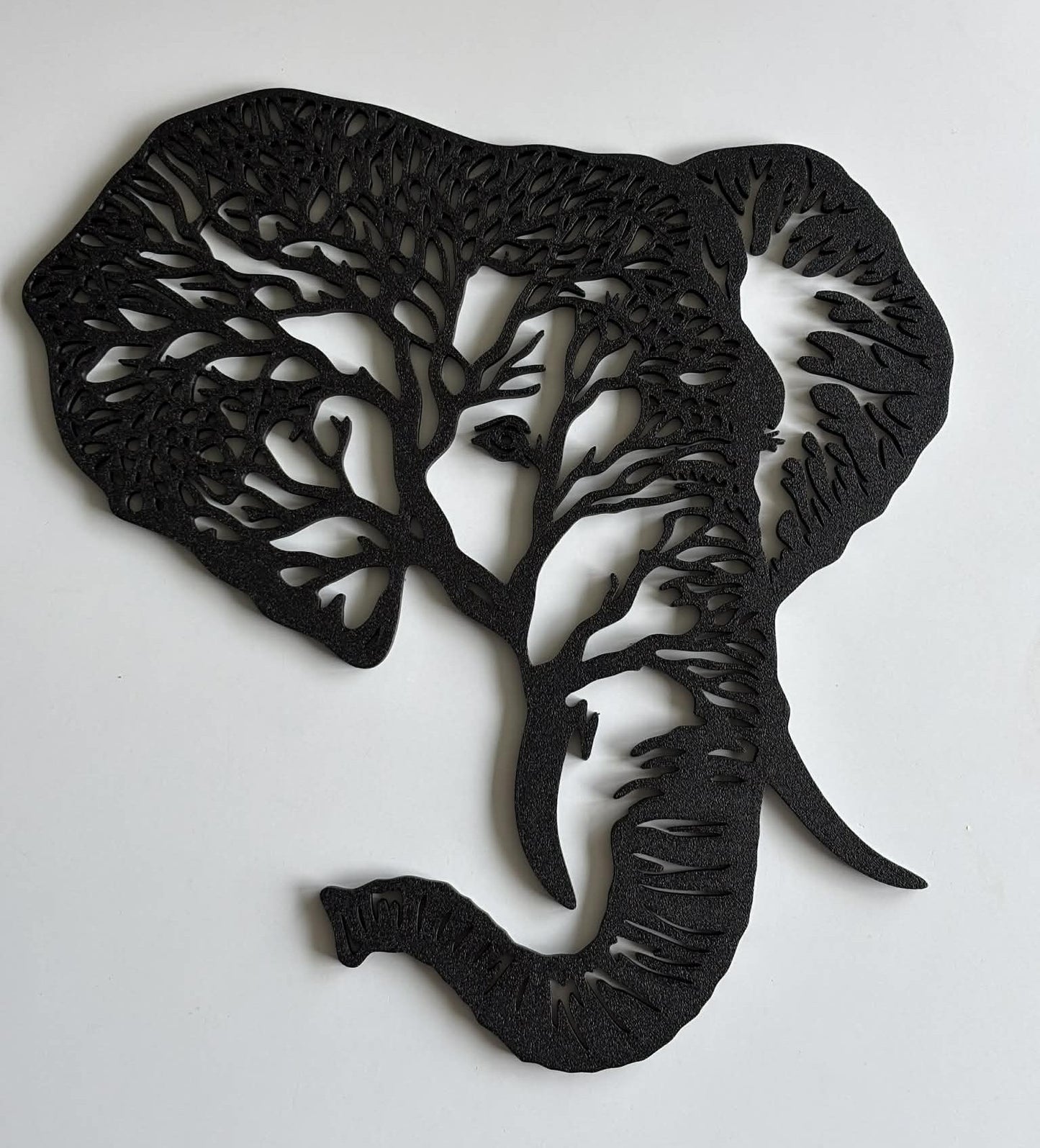 Décoration murale tête éléphant gauche imprimée en 3D