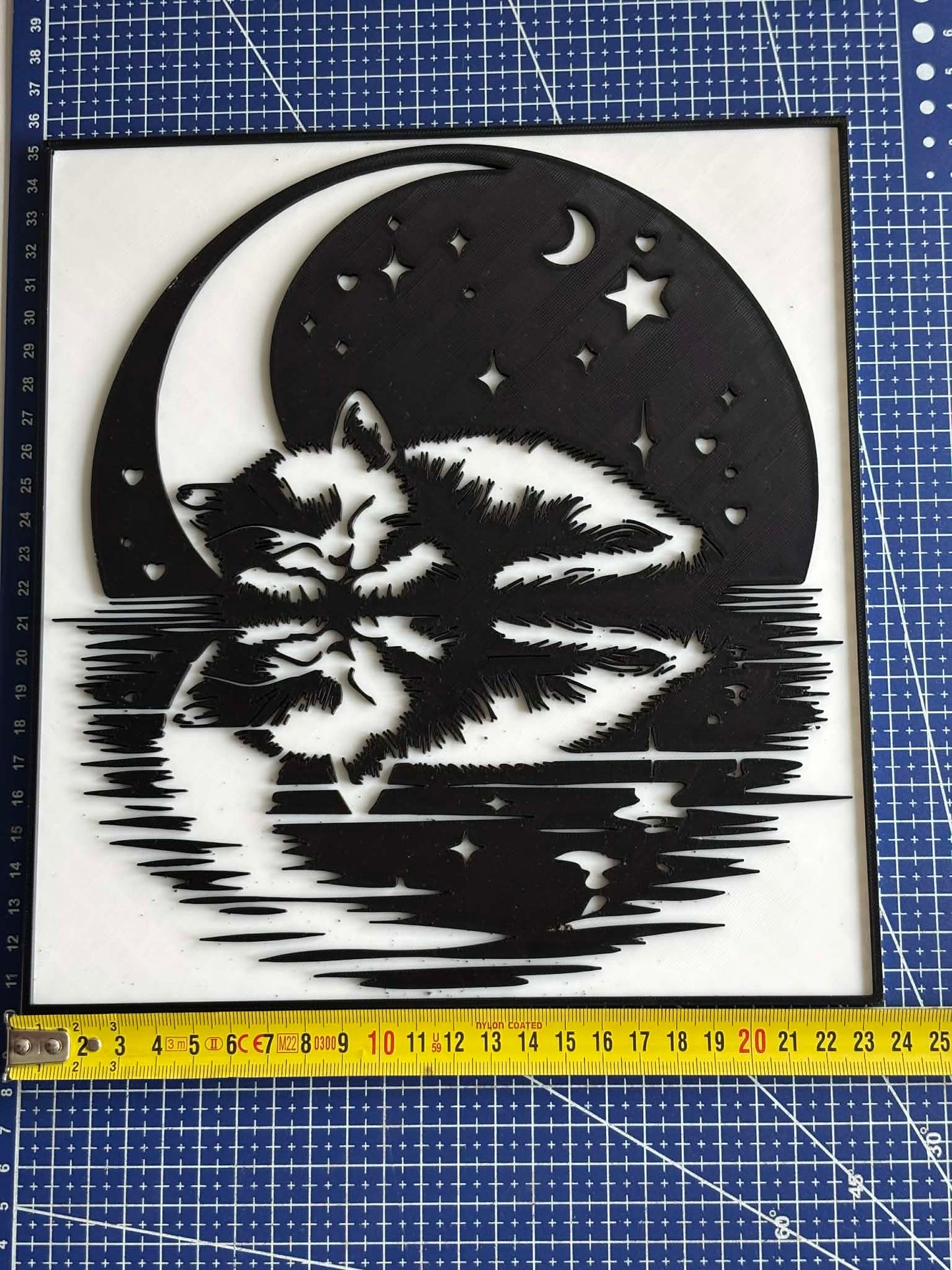 Décoration murale Cadre chaton gardien des rêves imprimée en 3D