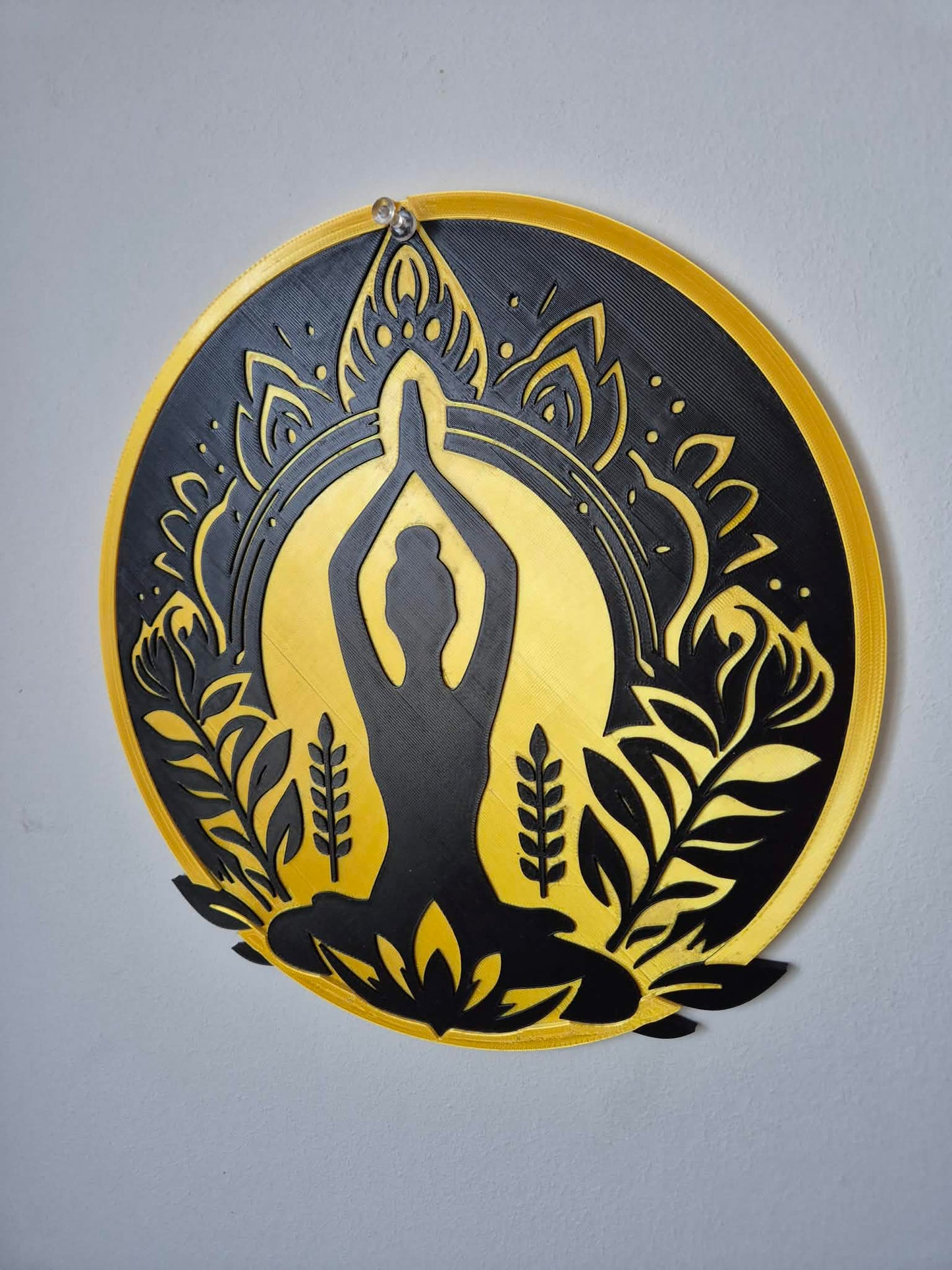 Décoration murale Mandala de Méditation imprimée en 3D