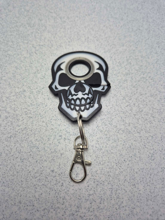 Porte-clé Fidget Spinner & Jeton Caddie 2-en-1 - Modèle "Skully" - Impression 3D